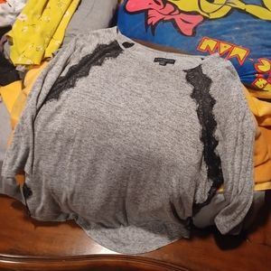 Lane Bryant long sleeve lace tee